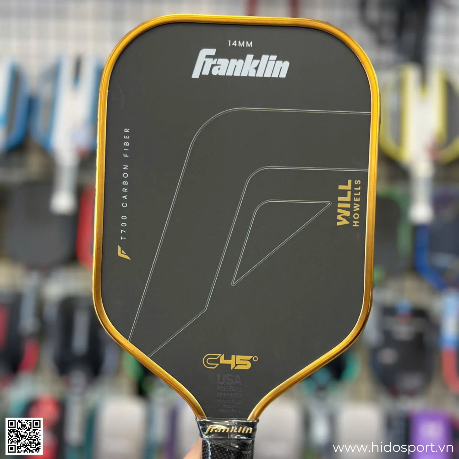 (TITLE)% Vot Pickleball Franklin C45 Will Howells Gold 14mm Chinh Dien