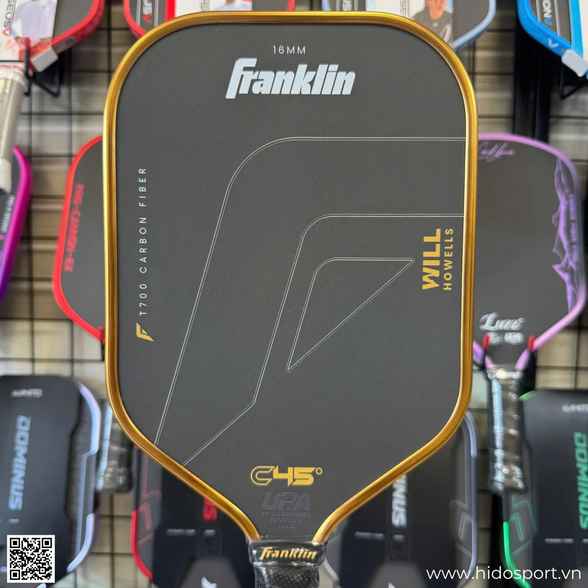 (TITLE)% Vot Pickleball Franklin C45 Will Howells Gold 16mm Chinh Dien