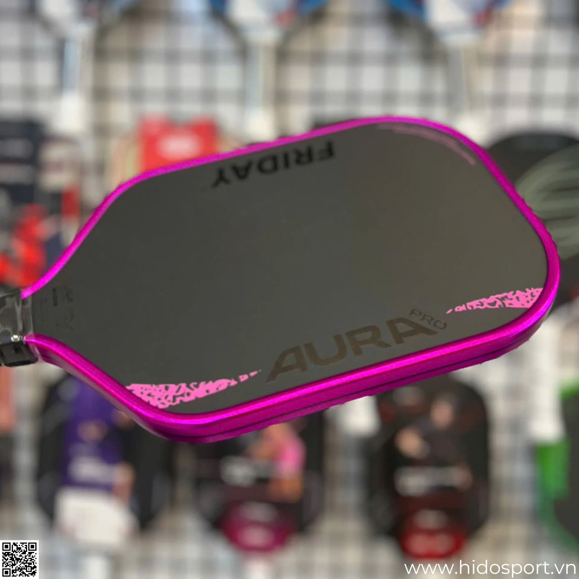 (TITLE)% Vot Pickleball Friday Aura Pro Metallic Edition Metallic Pink Goc Nghieng