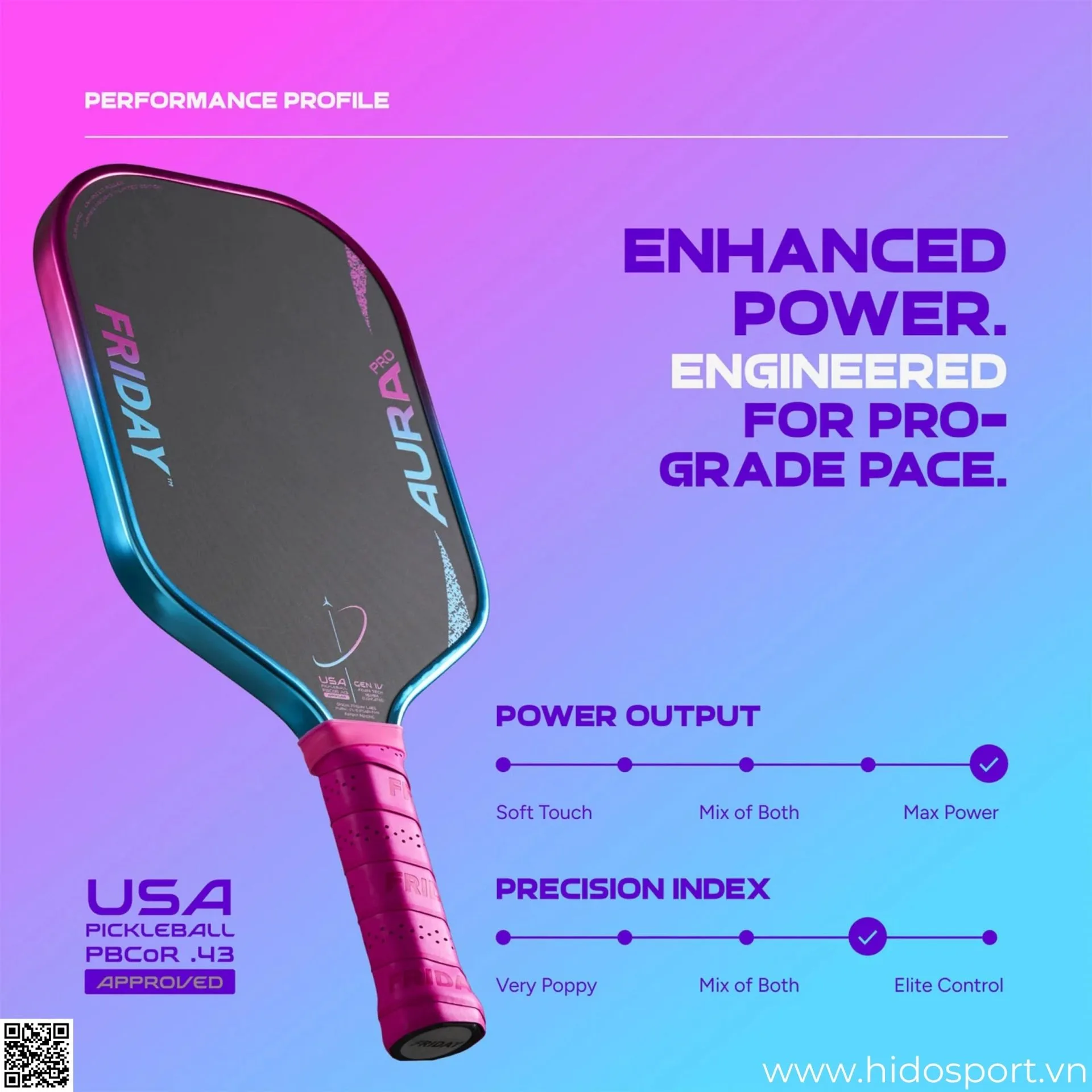(TITLE)% Vot Pickleball Friday Aura Pro Metallic Vice Kit 16mm Enhanced Power