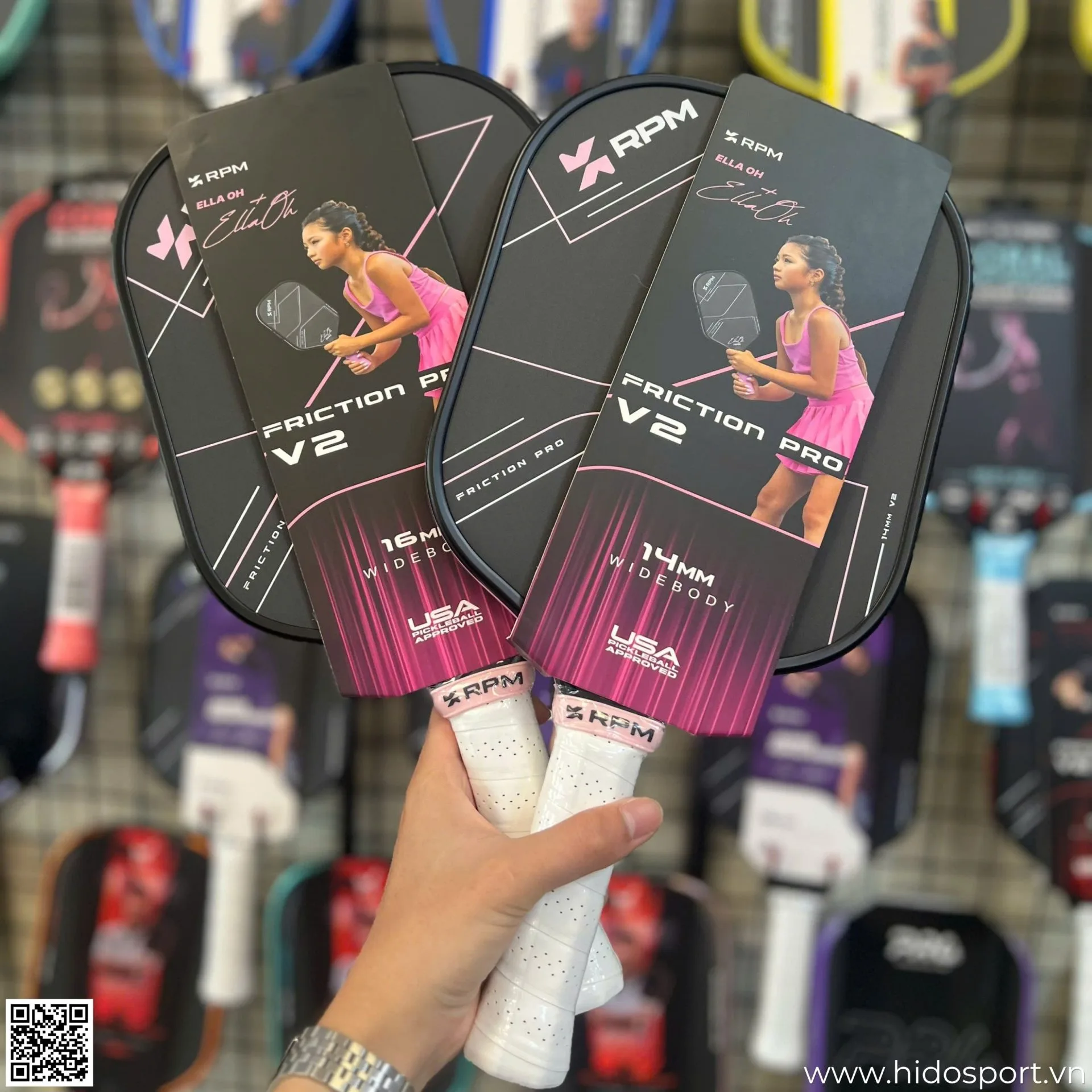 (TITLE)% Vot Pickleball Rpm V2 Ella Oh Edition Widebody 14mm 16mm Hido Sport