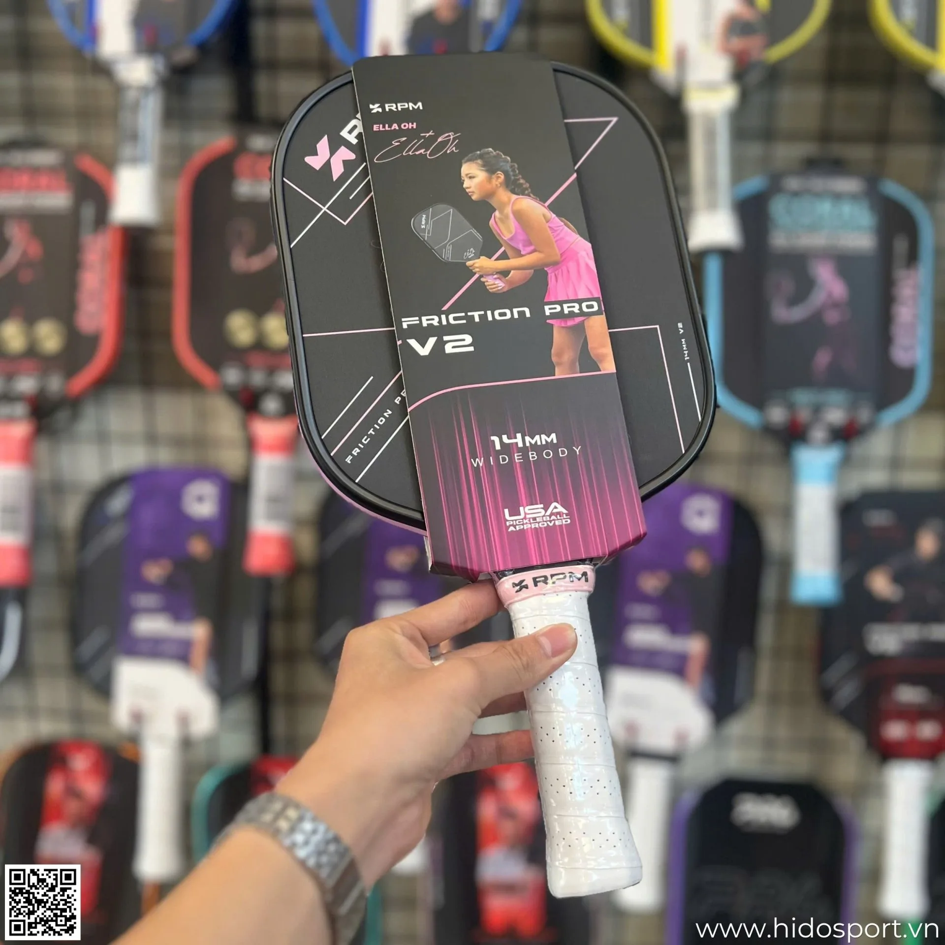 (TITLE)% Vot Pickleball Rpm V2 Ella Oh Edition Widebody 14mm Cam Tay