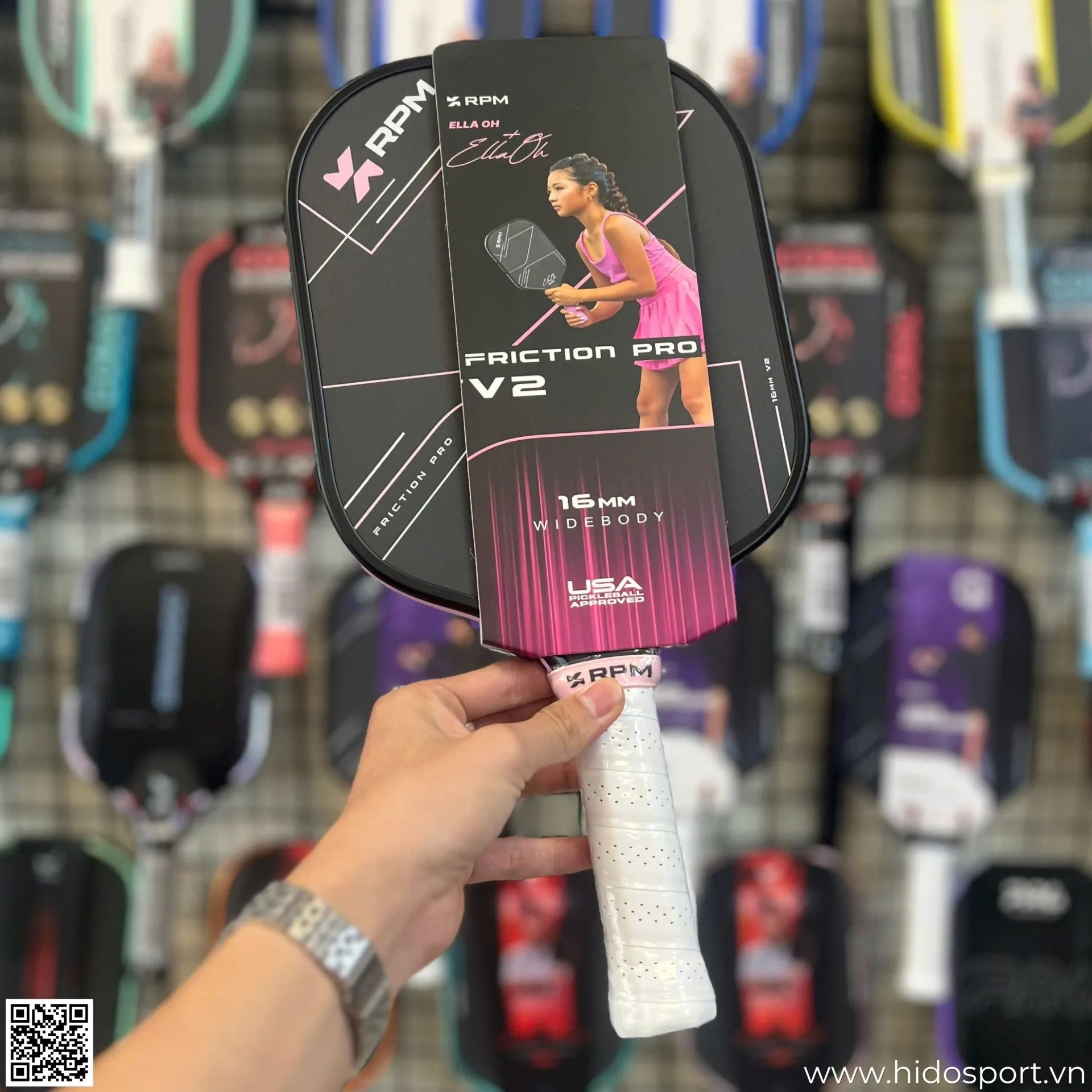 (TITLE)% Vot Pickleball Rpm V2 Ella Oh Edition Widebody 16mm Cam Tay