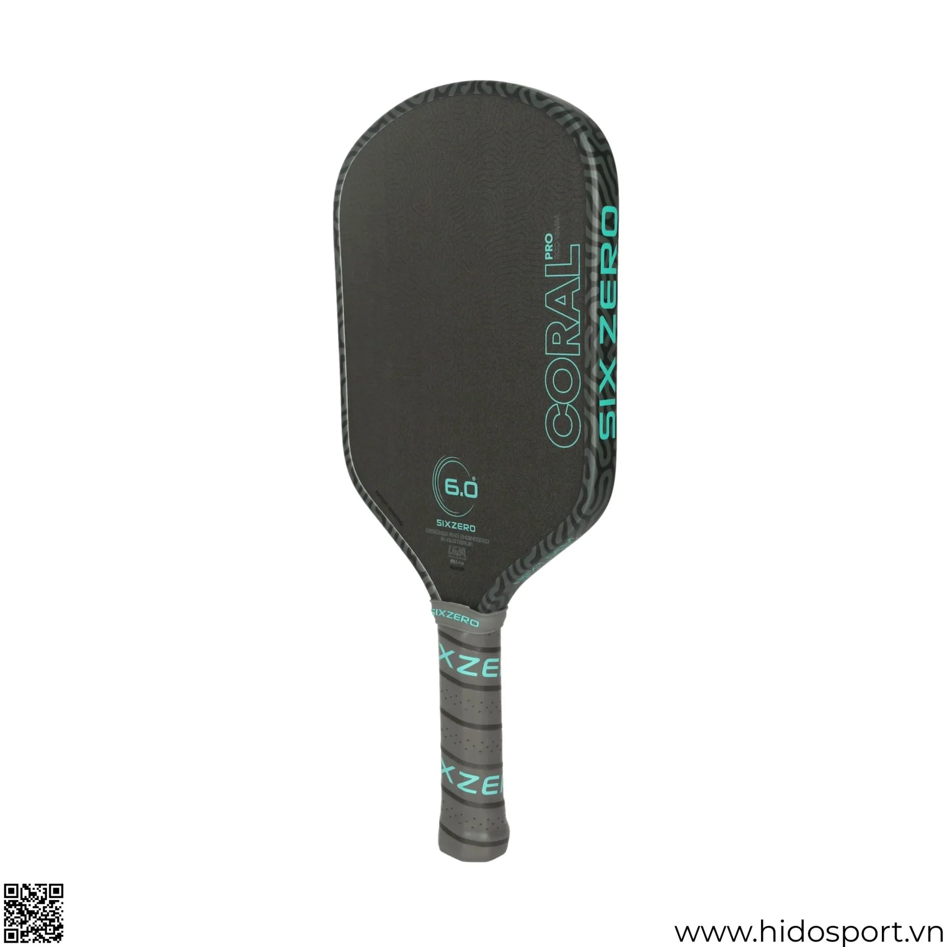 (TITLE)% Vot Pickleball Six Zero Coral Pro 16mm Goc Nghieng
