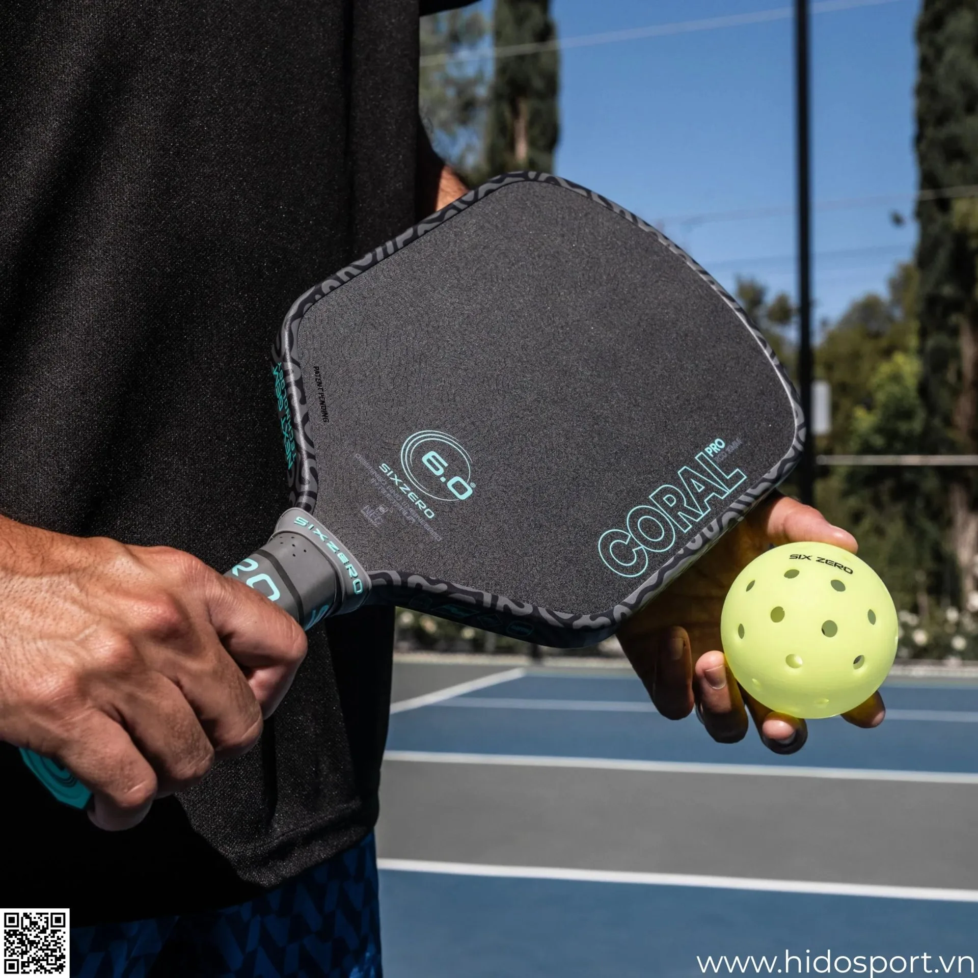 Vot Pickleball Six Zero Coral Pro 16mm Hido Sport
