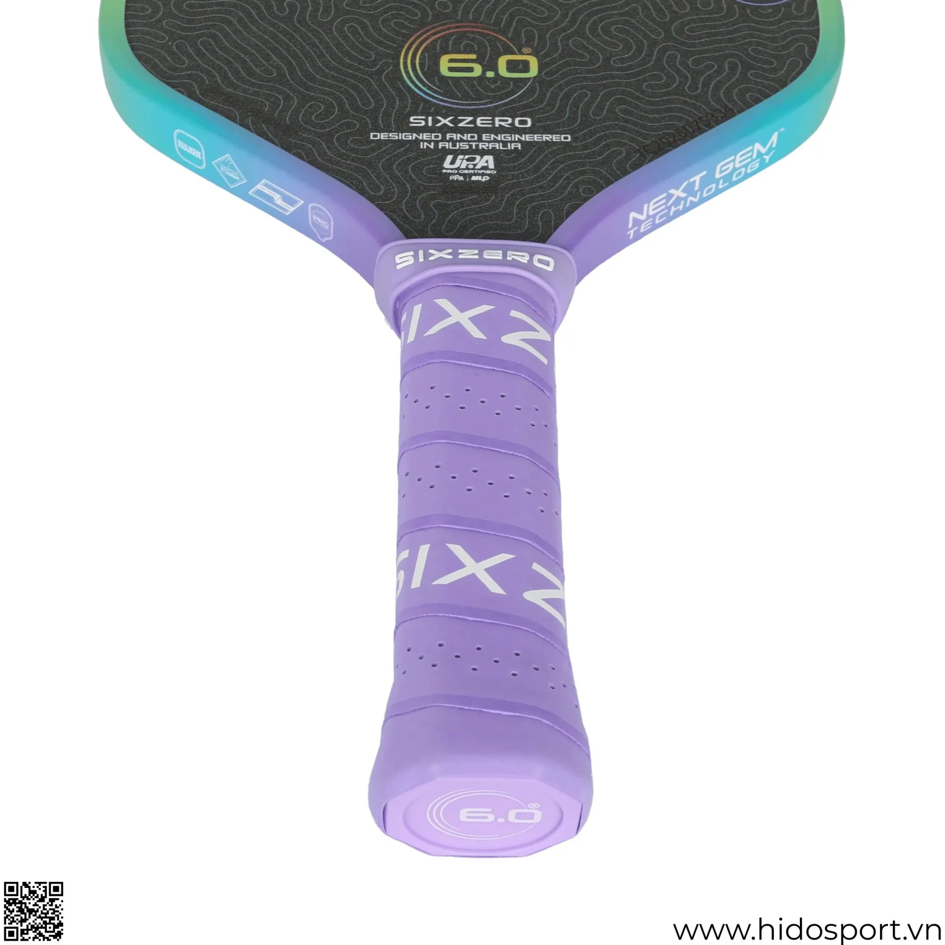 (TITLE)% Vot Pickleball Six Zero Coral Rainbow Pro Edition 16mm Tay Cam Co Vot
