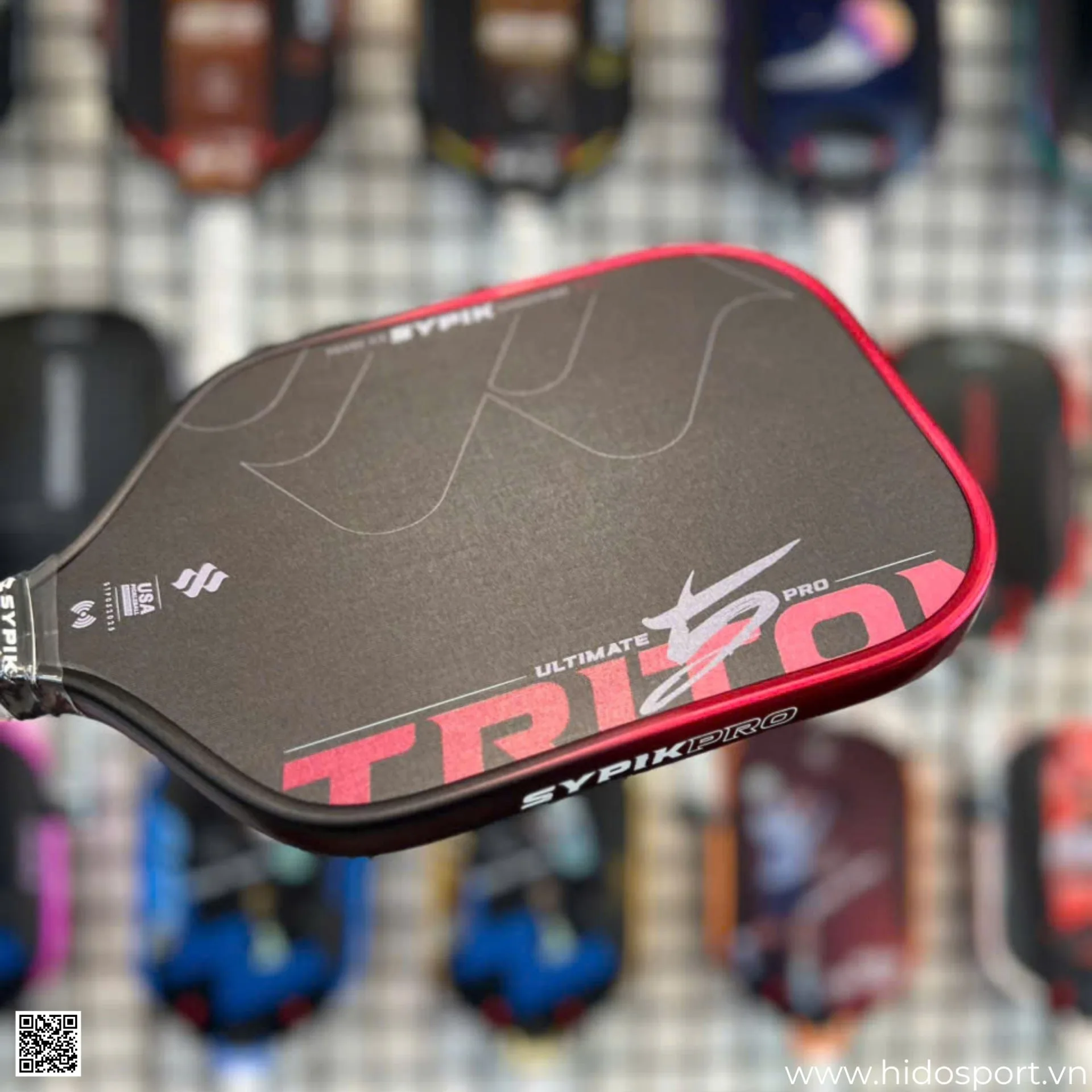 (TITLE)% Vot Pickleball Sypik Triton 5 New Colorway 2026 Dark Cherry Nam Ngang