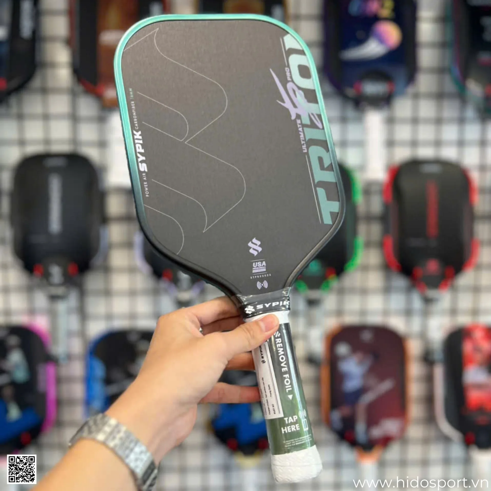 (TITLE)% Vot Pickleball Sypik Triton 5 New Colorway 2026 Jade Mist Cam Tay
