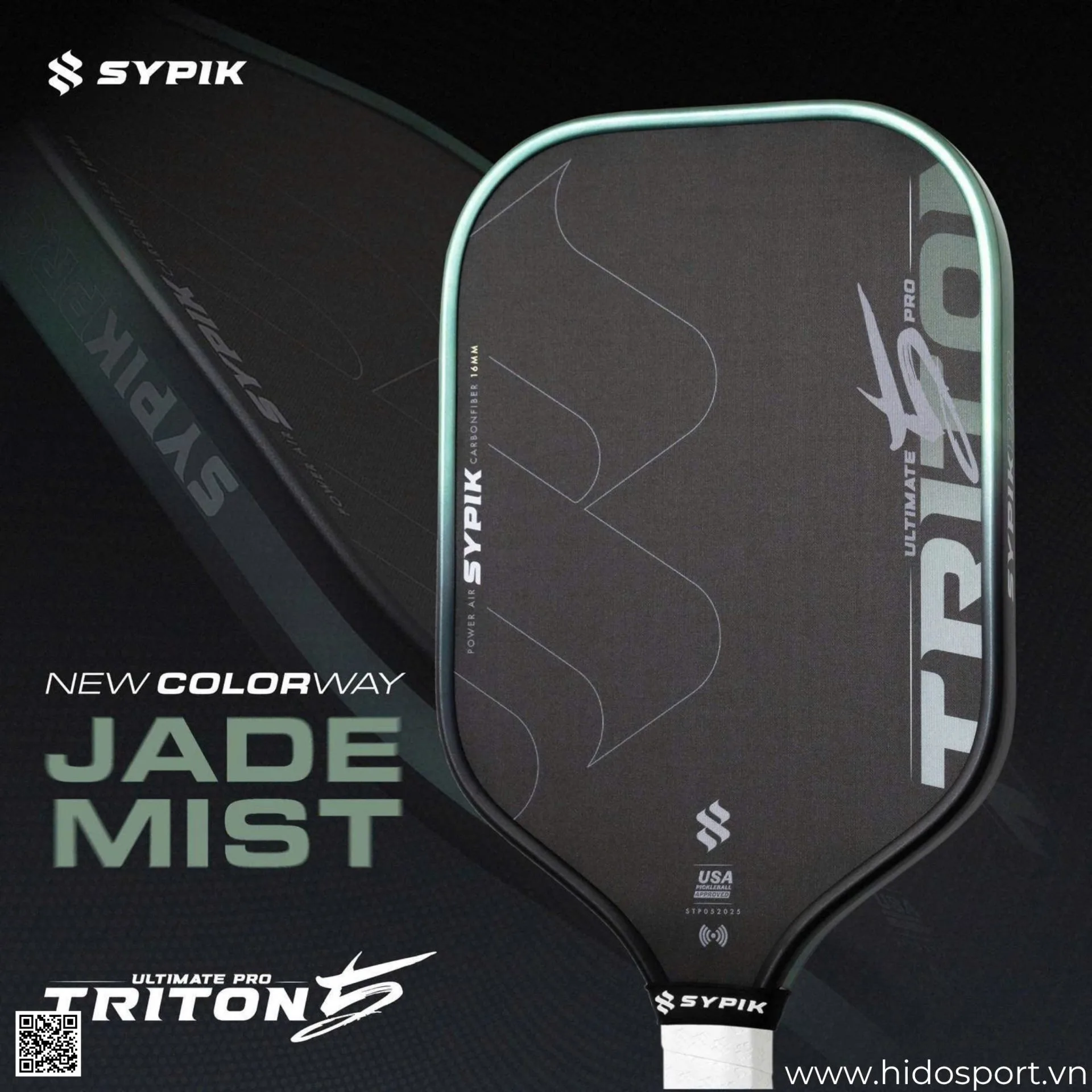 (TITLE)% Vot Pickleball Sypik Triton 5 New Colorway 2026 Jade Mist