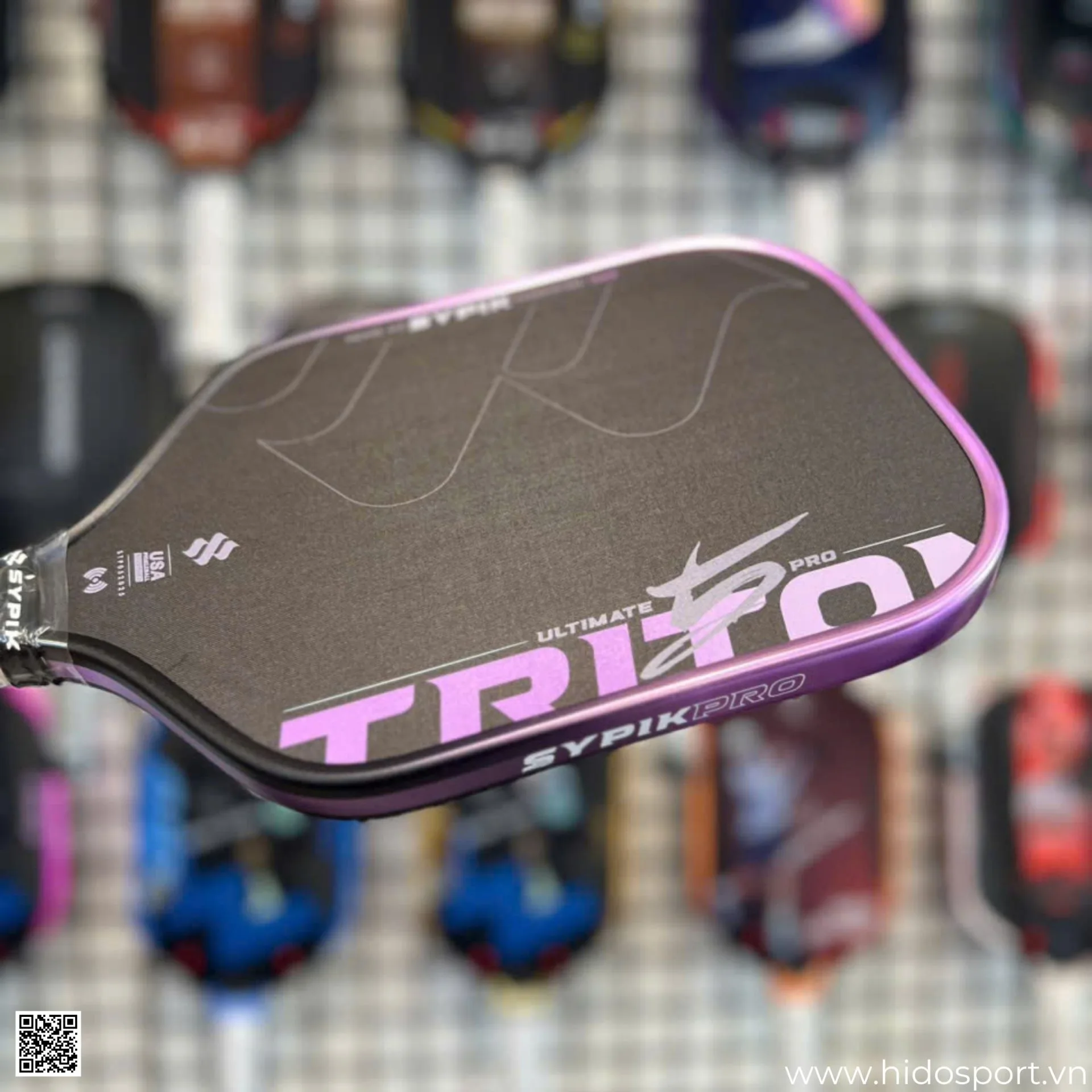 (TITLE)% Vot Pickleball Sypik Triton 5 New Colorway 2026 Violet Haze Nam Ngang