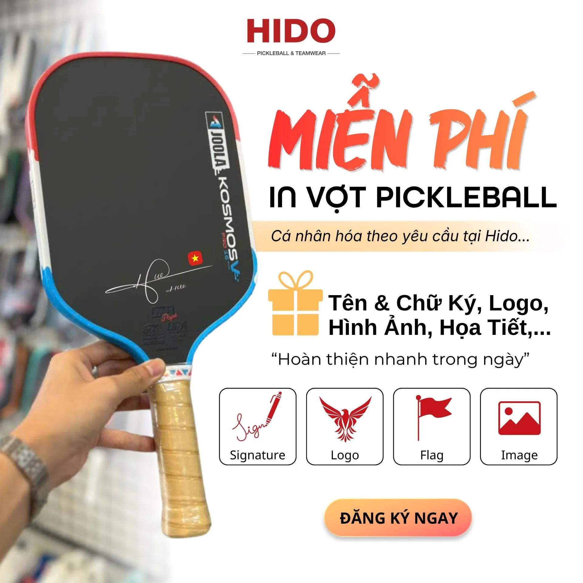 Banner Vuong Mien Phi In Vot Pickleball Tai Hido Sport