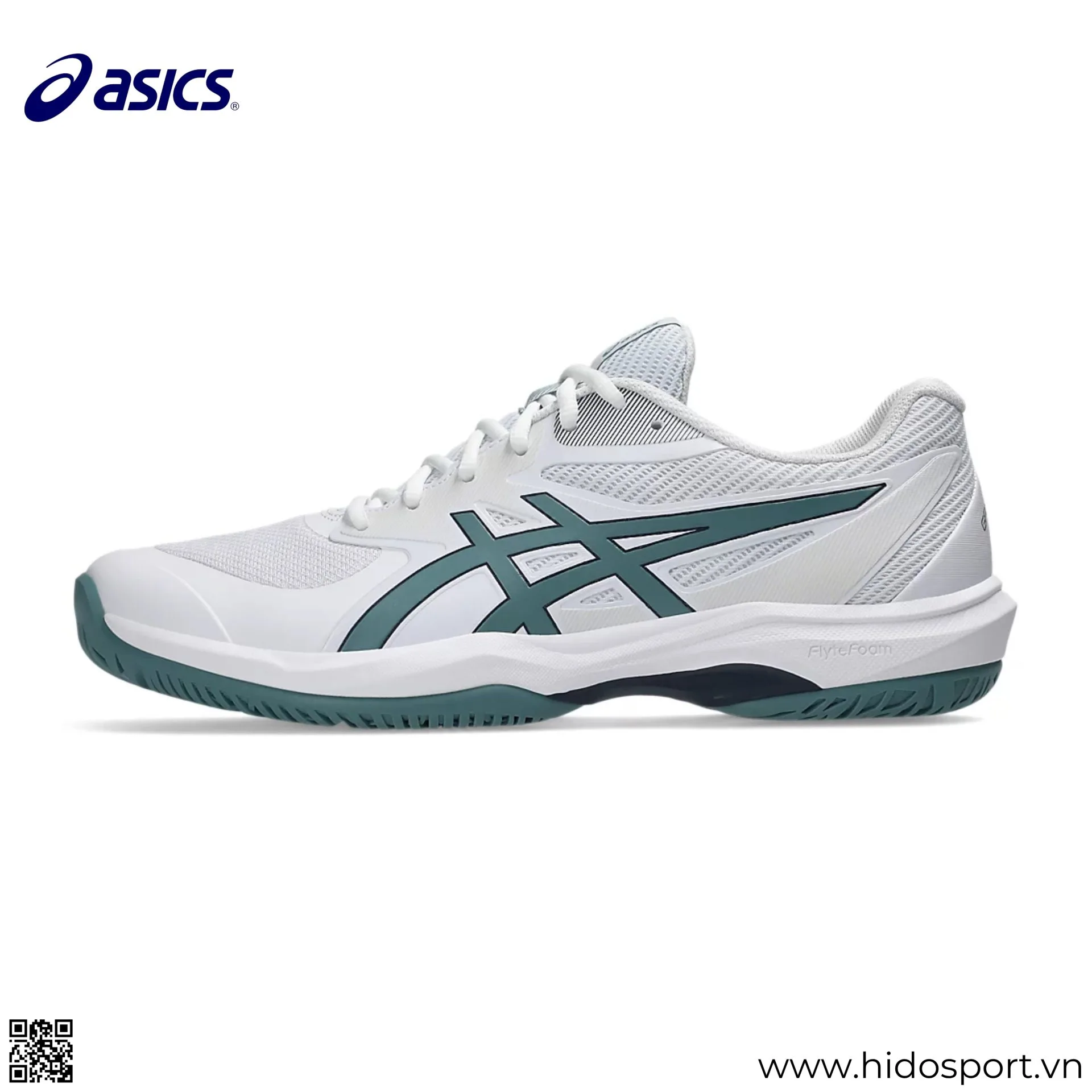 Giay Pickleball Asics Game Ff White Foggy Teal Chinh Hang 02