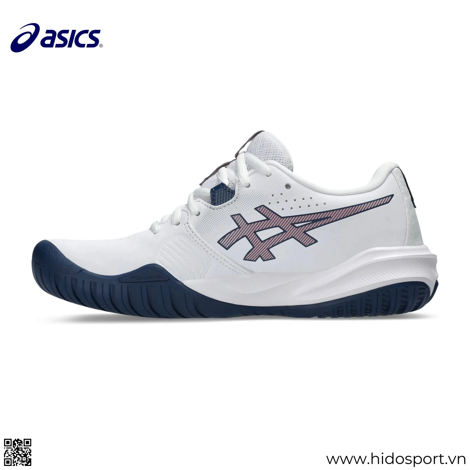 Giay Pickleball Asics Gel Challenger 15 Women White Aro Purple 01