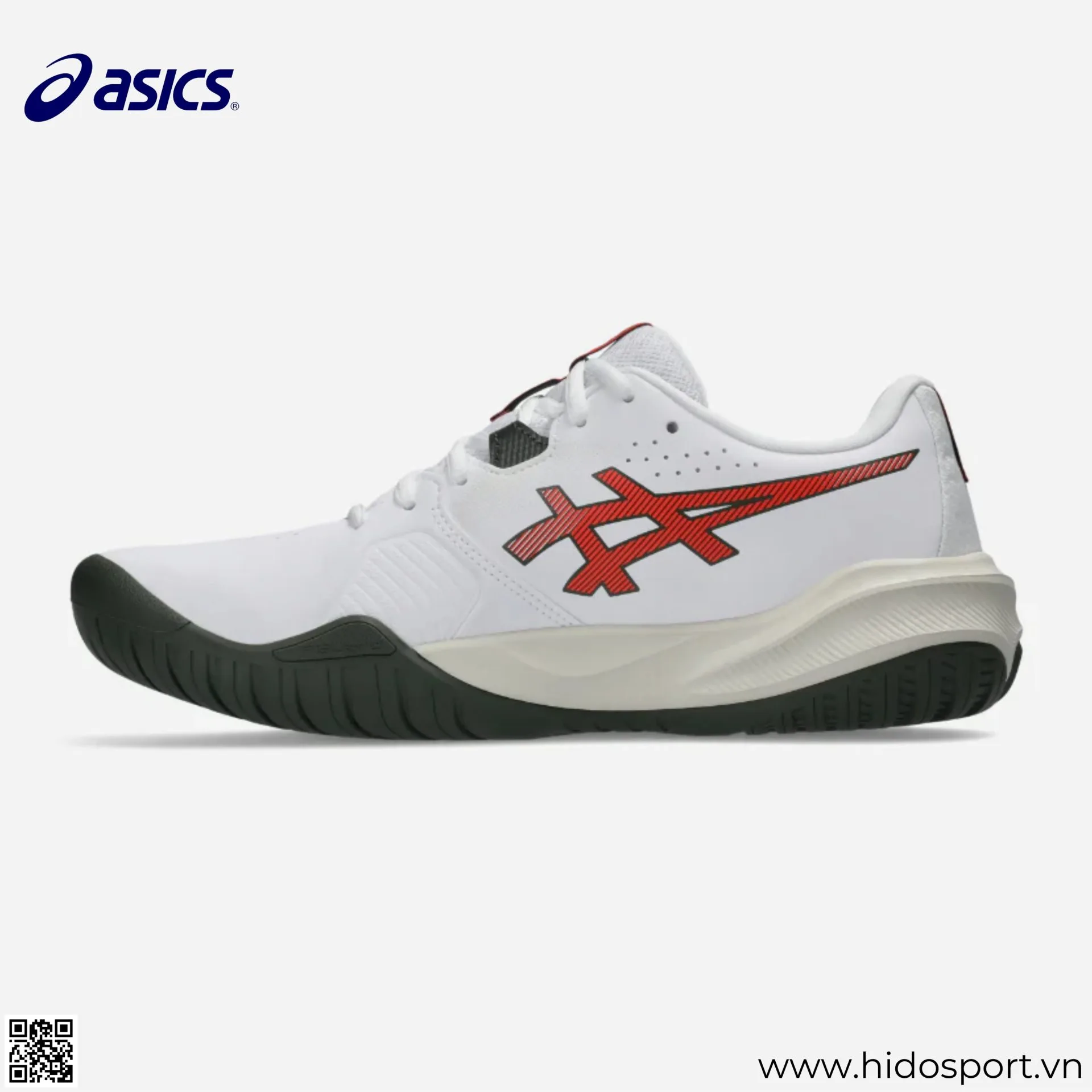 Giay Pickleball Nam Asics Gel Challenger 15 White Cherry Tomato 01