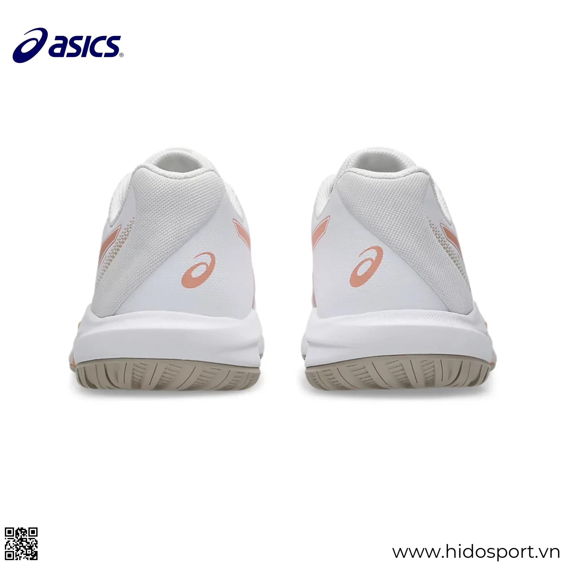 (TITLE)% Giay Pickleball Nu Asics Gel Dedicate 9 White Cantaloupe 06