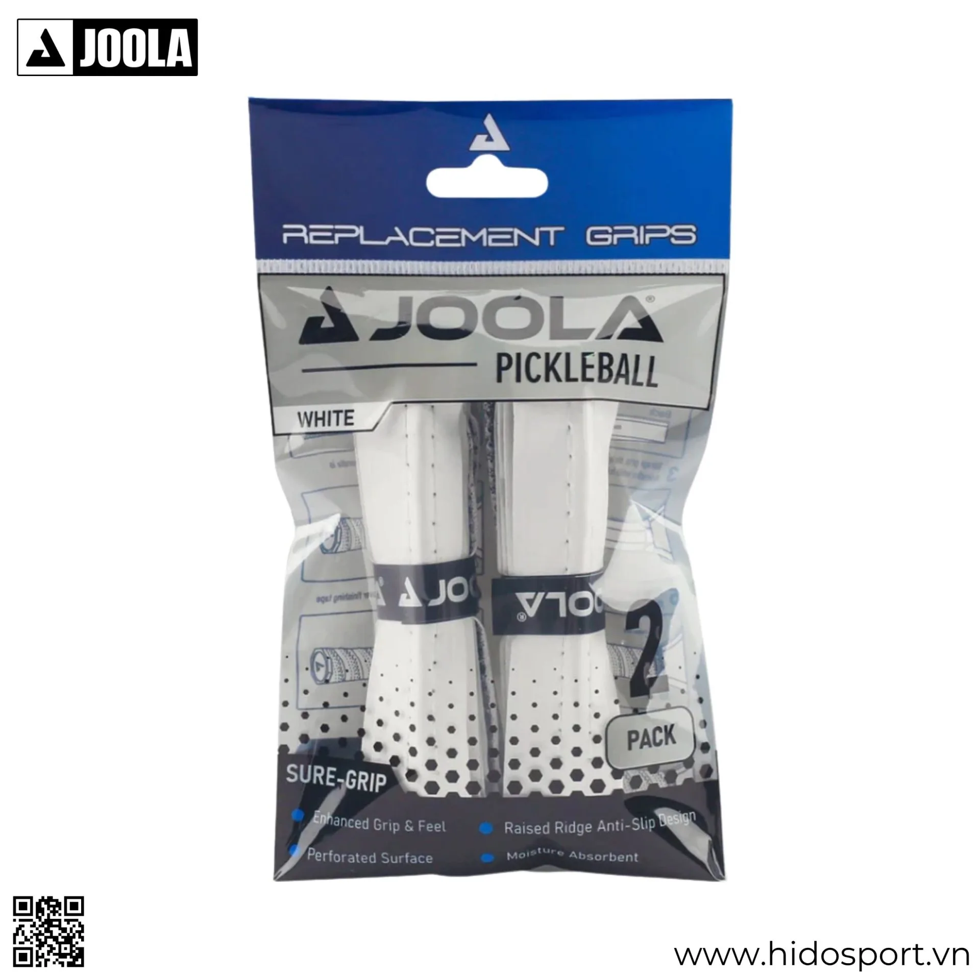 Quan Can Vot Pickleball Joola Replacement White Ridge Grip 01
