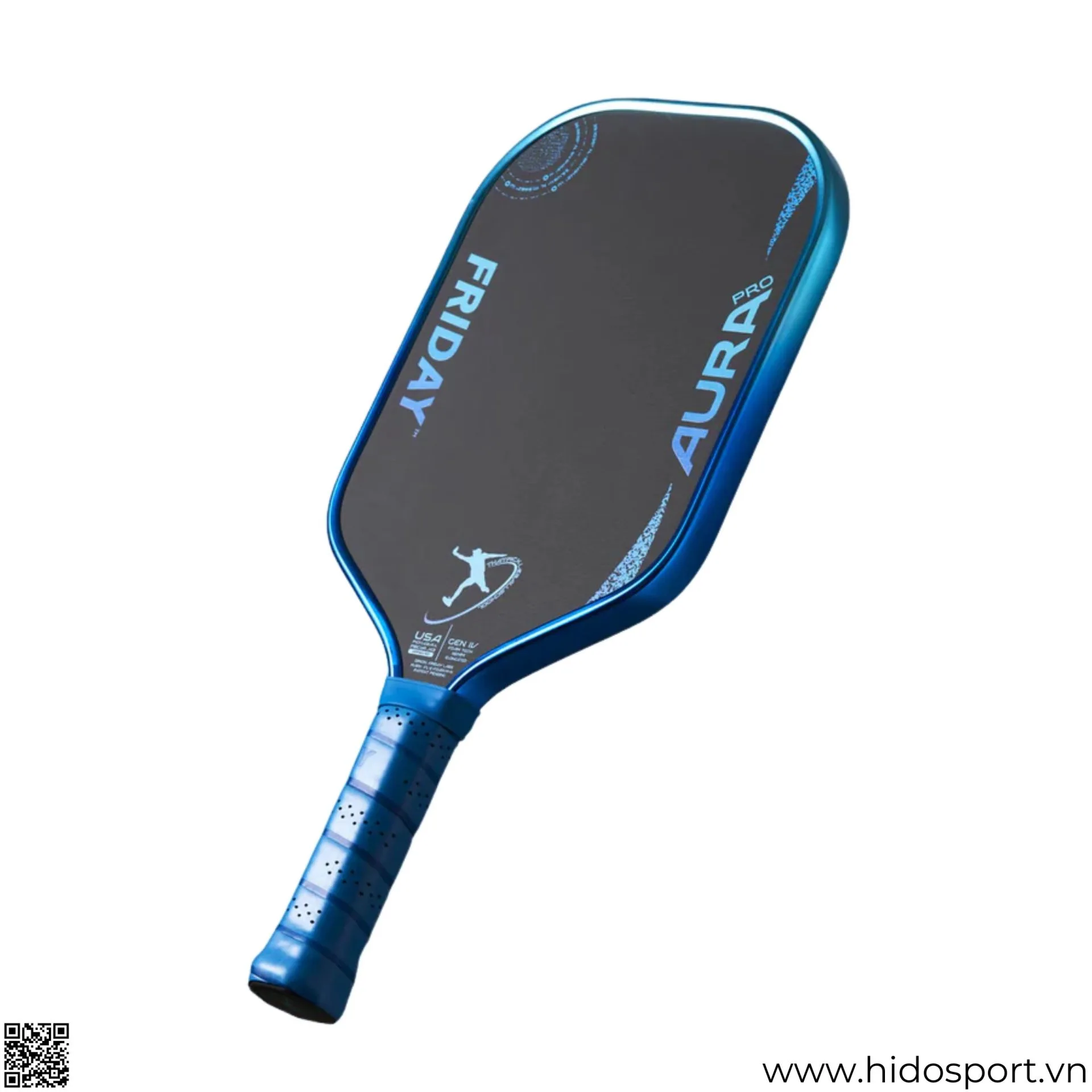 Vot Pickleball Friday Aura Pro Metallic Cobalt Tps Kit Chinh Hang