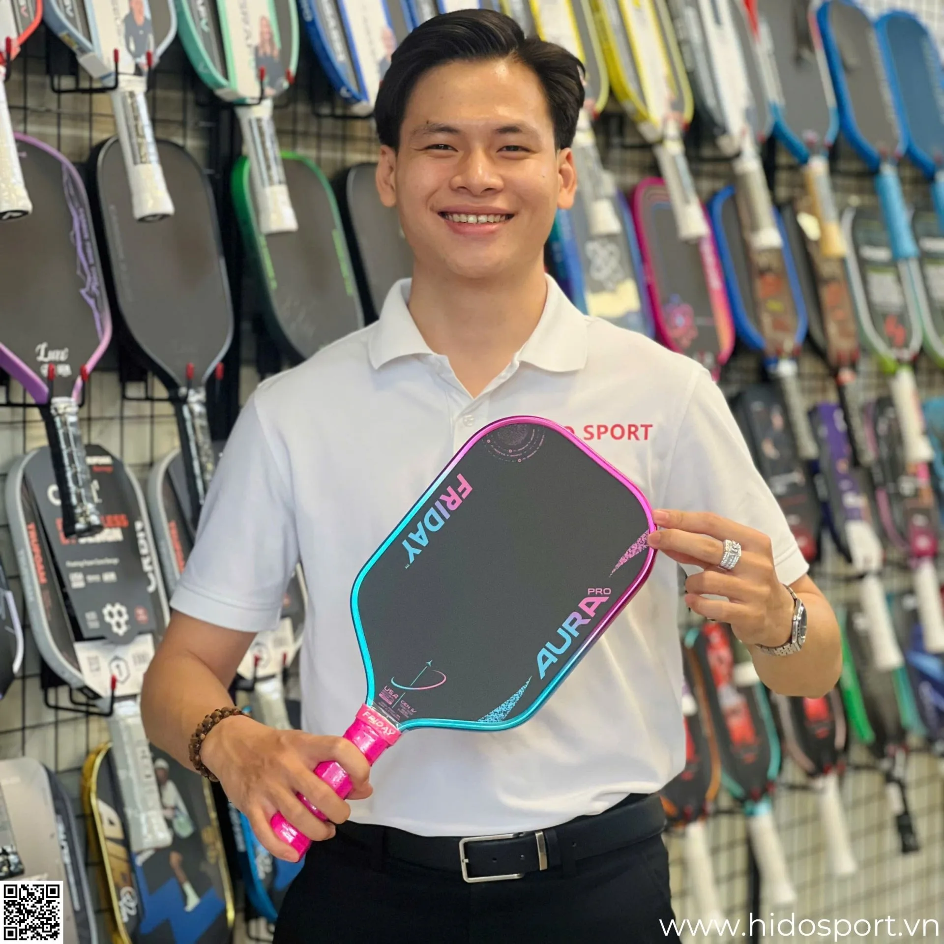 Vot Pickleball Friday Aura Pro Metallic Vice Kit 16mm Tai Hido Sport
