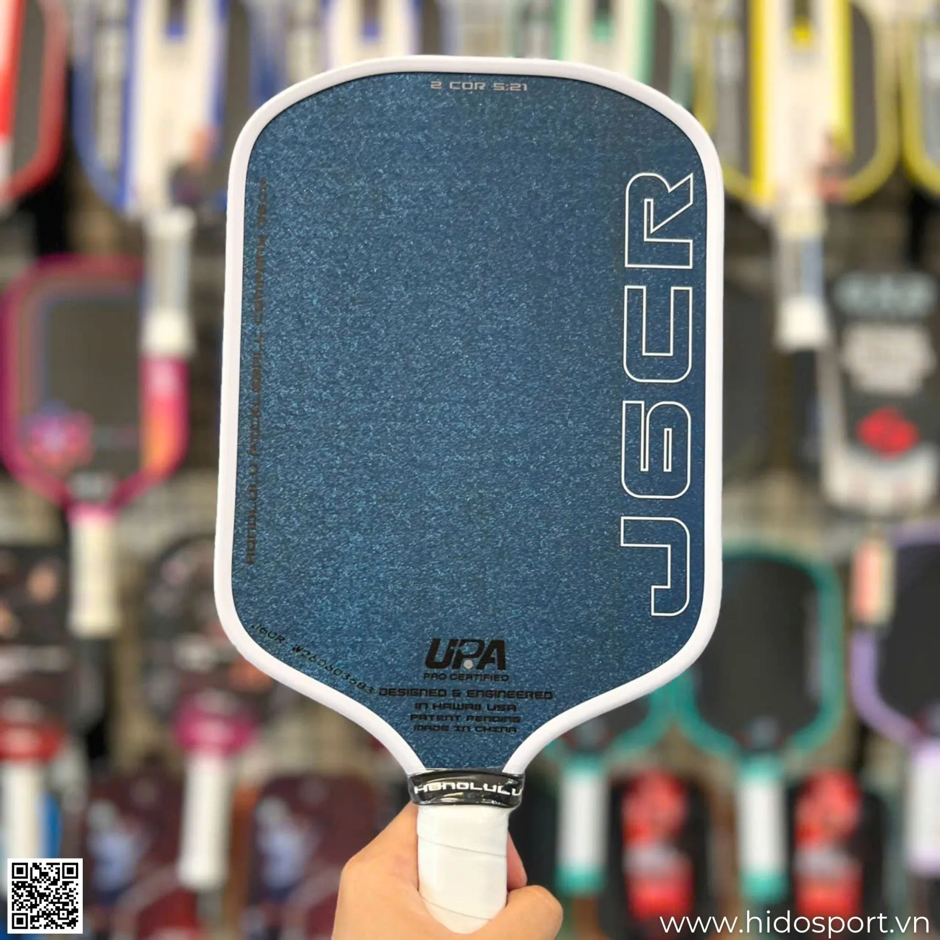 (TITLE)% Vot Pickleball Honolulu J6cr Crystal Blue Mau Trang Mat Sau