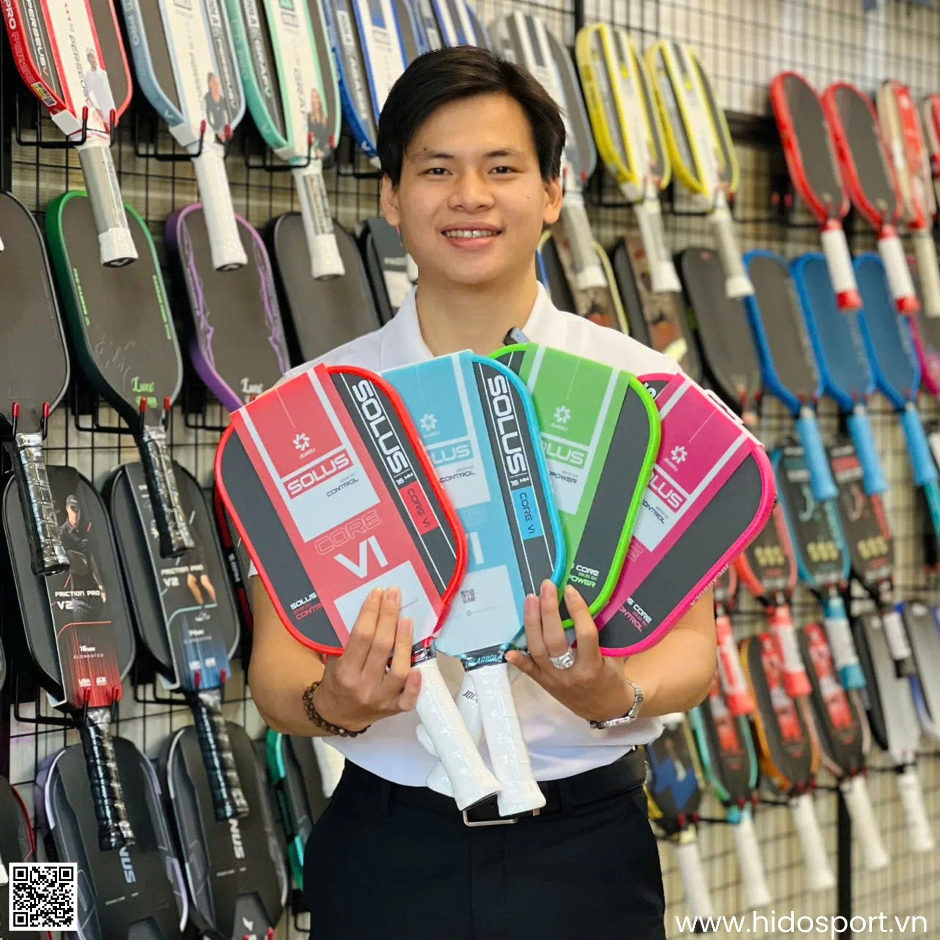 Vot Pickleball Jogarbola Solus Core Vi 4 Mau Tai Hido Sport