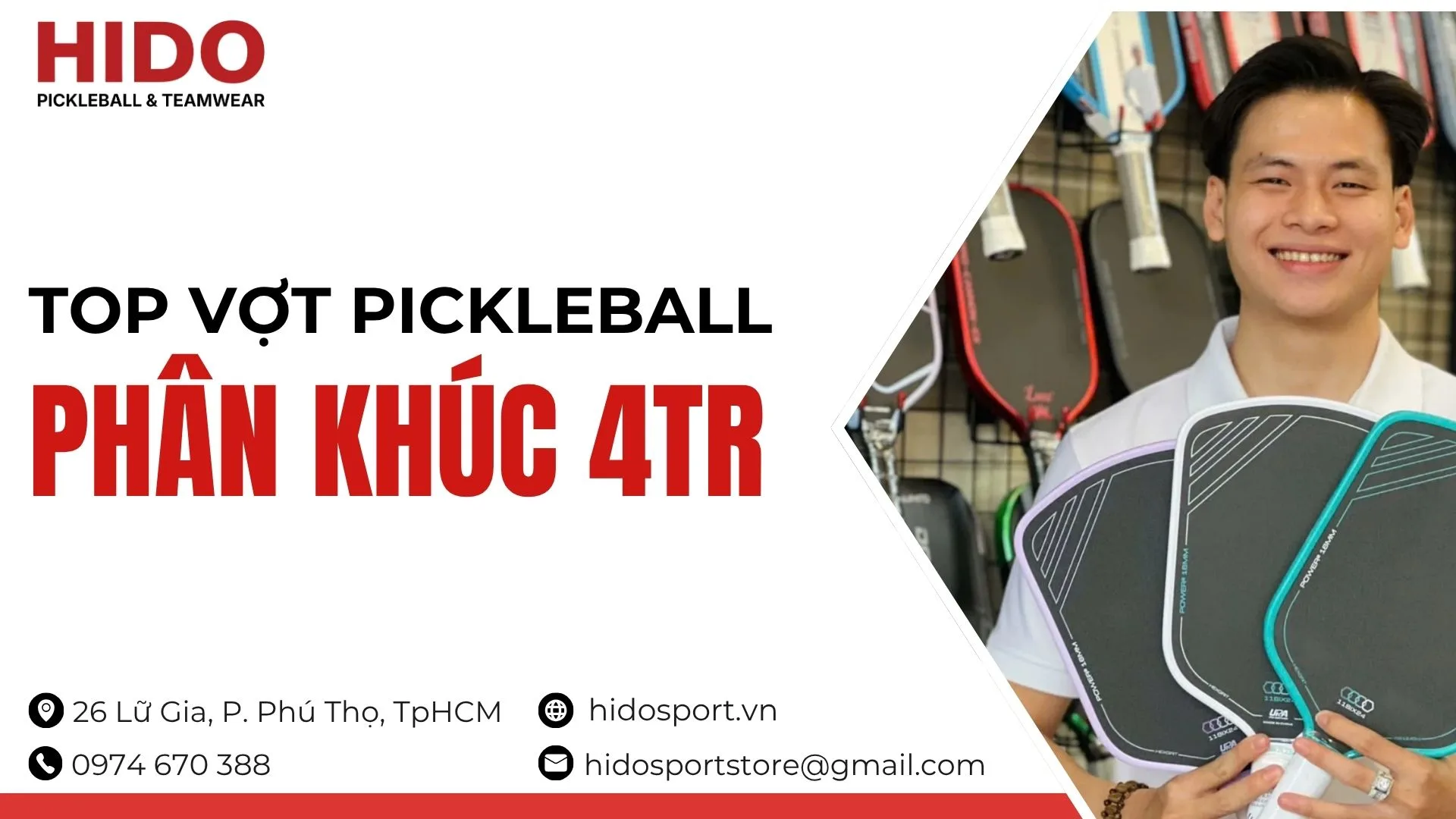 Vot Pickleball Ngon Nhat Trong Tam Gia 4tr Hido Pickleball 01