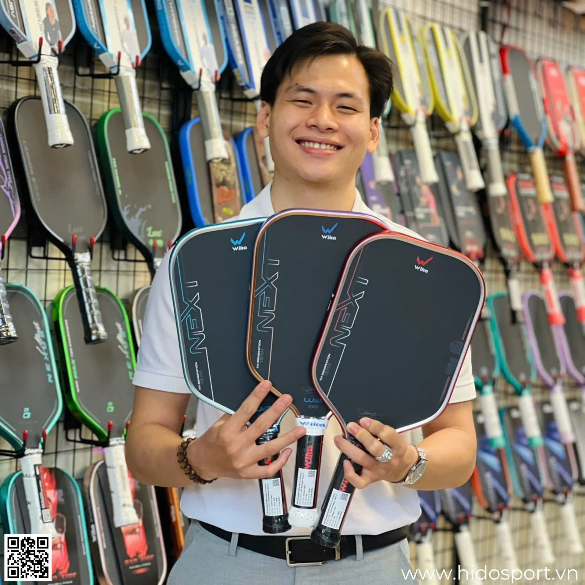 Vot Pickleball Wika Next X 3 Phien Ban Mau