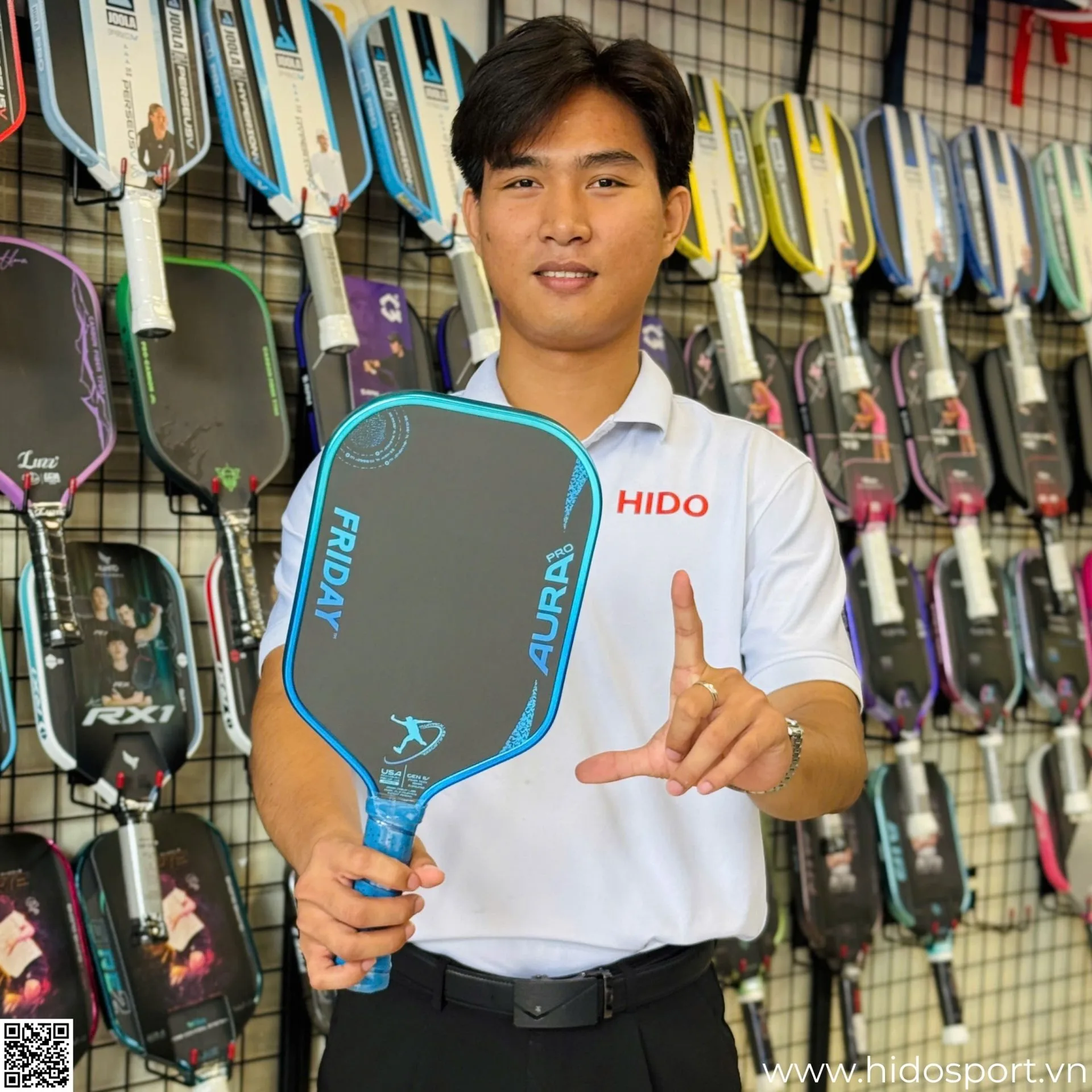 Vot Pickleball Friday Aura Pro Metallic Cobalt Tps Kit Thuc Te Hido Sport