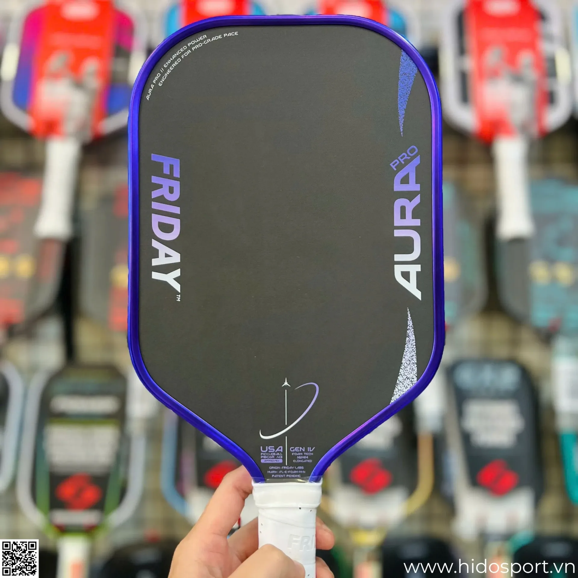 (TITLE)% Vot Pickleball Friday Aura Pro Metallic Edition Mat Truoc