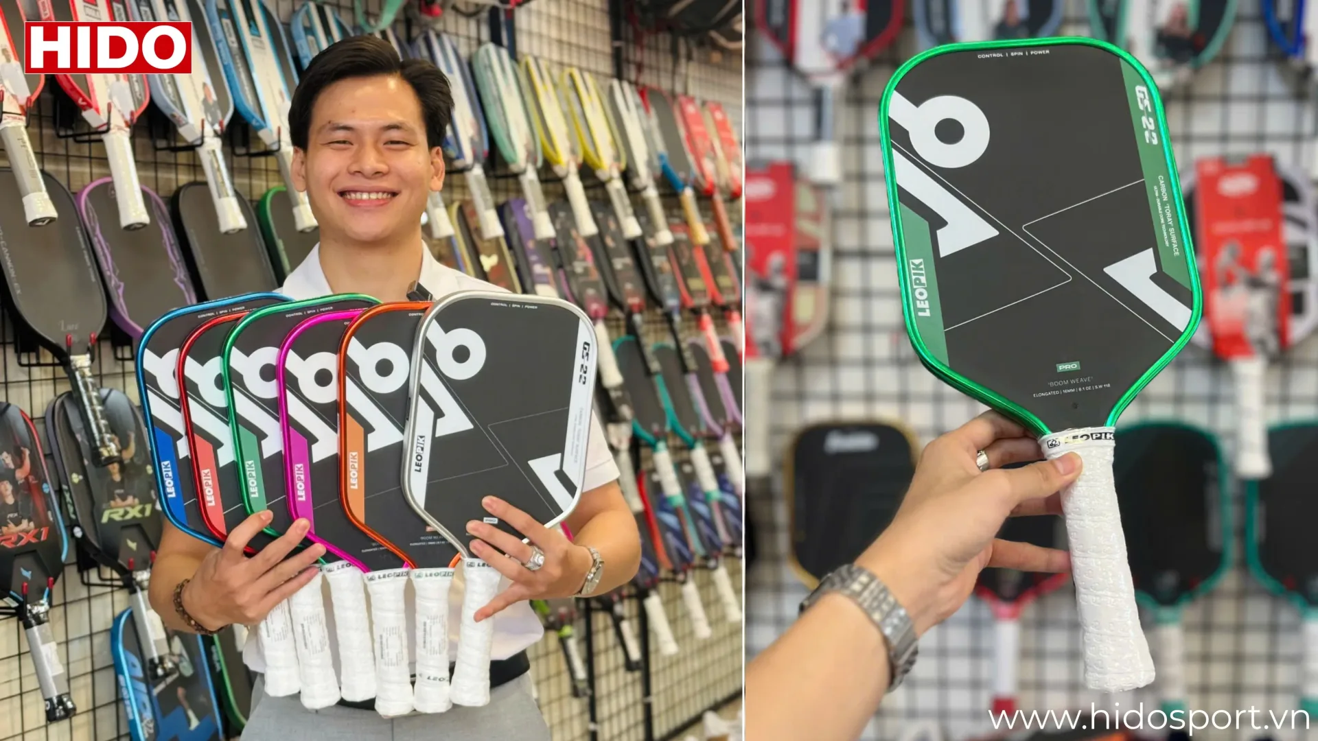 Vot Leopik Gs 22 Boom Weave Nhieu Mau Tai Hido