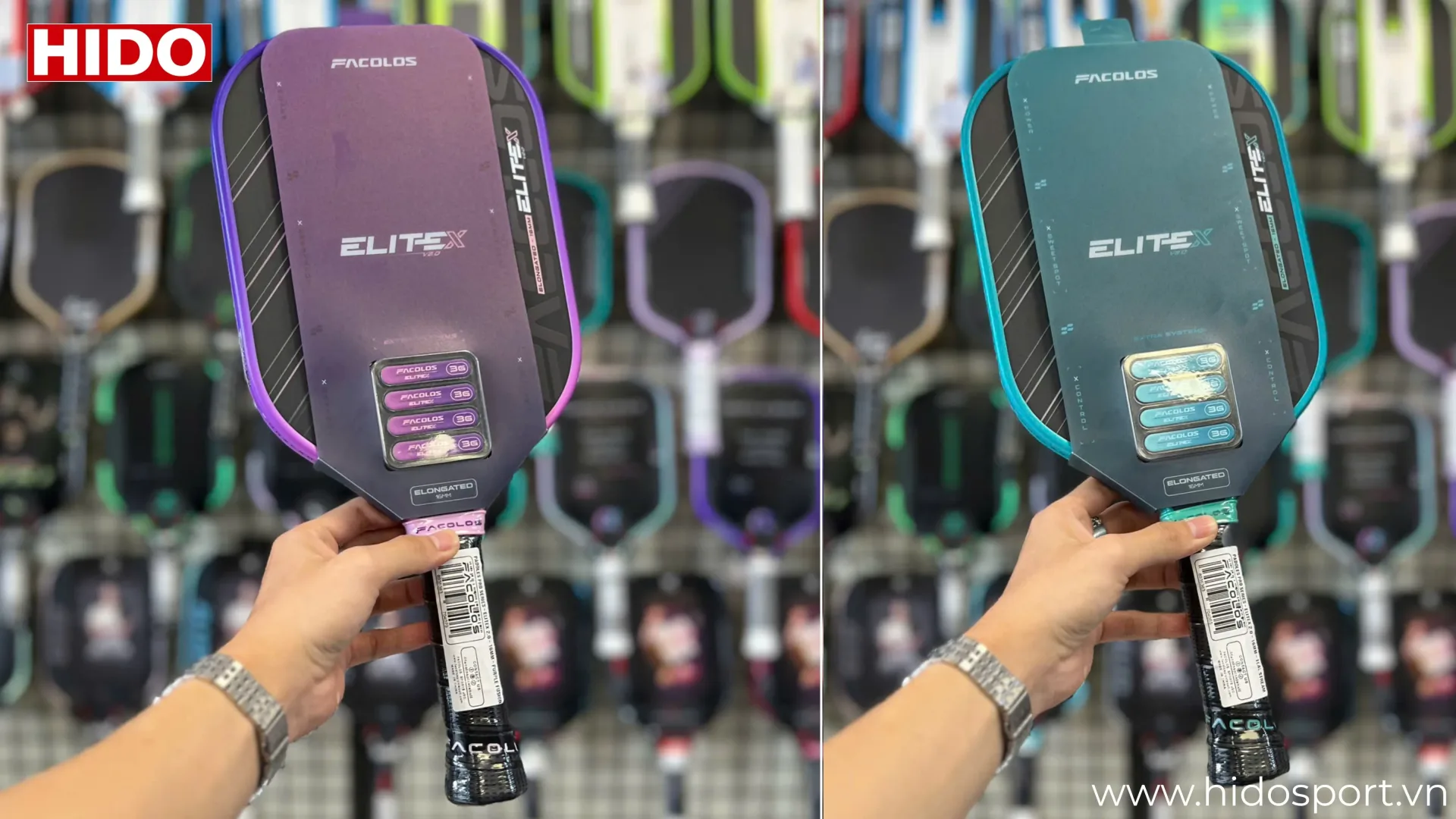 Vot Pickleball Facolos Elite X 2 0 Mau Tim Xanh