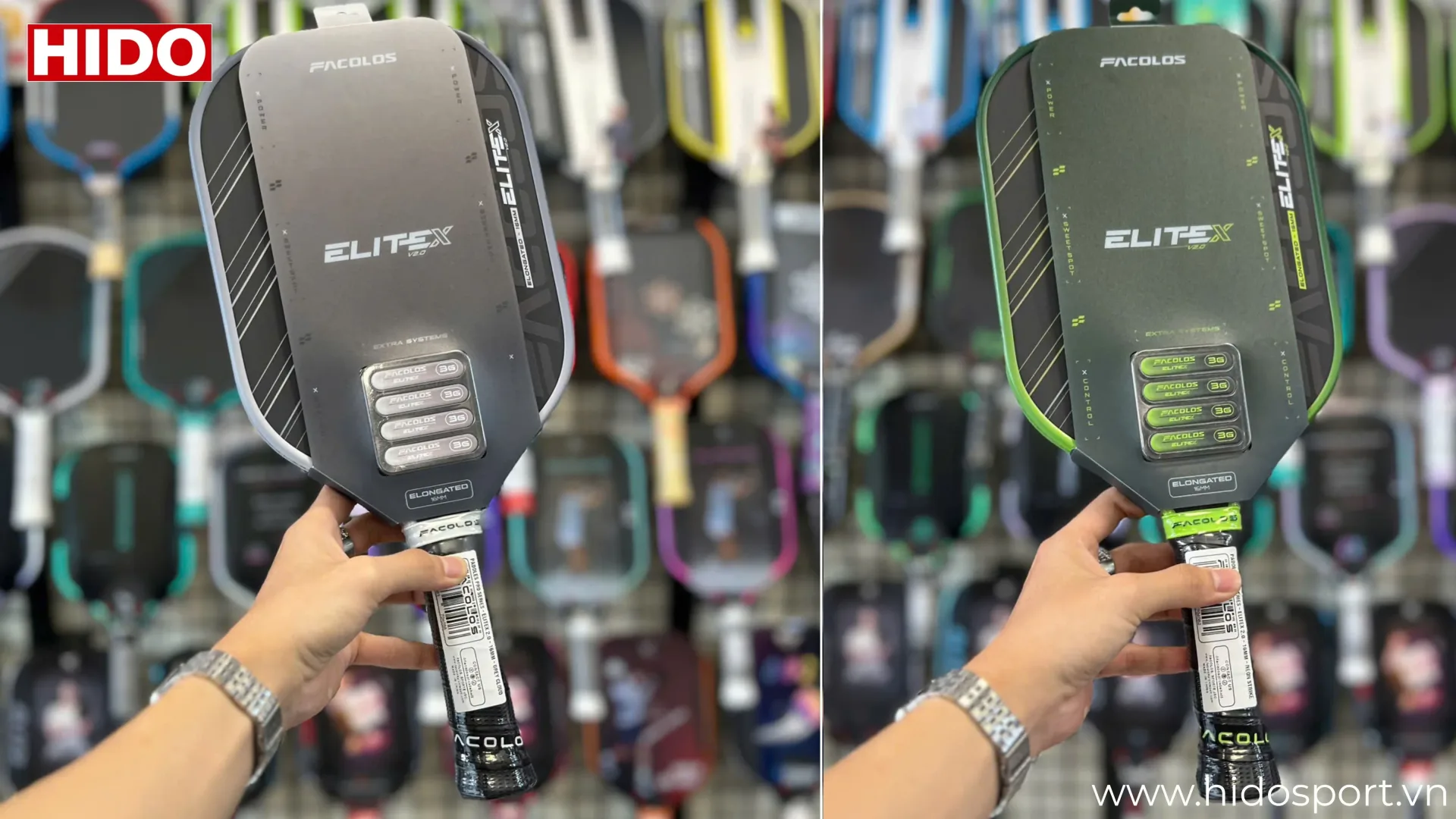 Vot Pickleball Facolos Elite X 2 0 Mau Xam Xanh