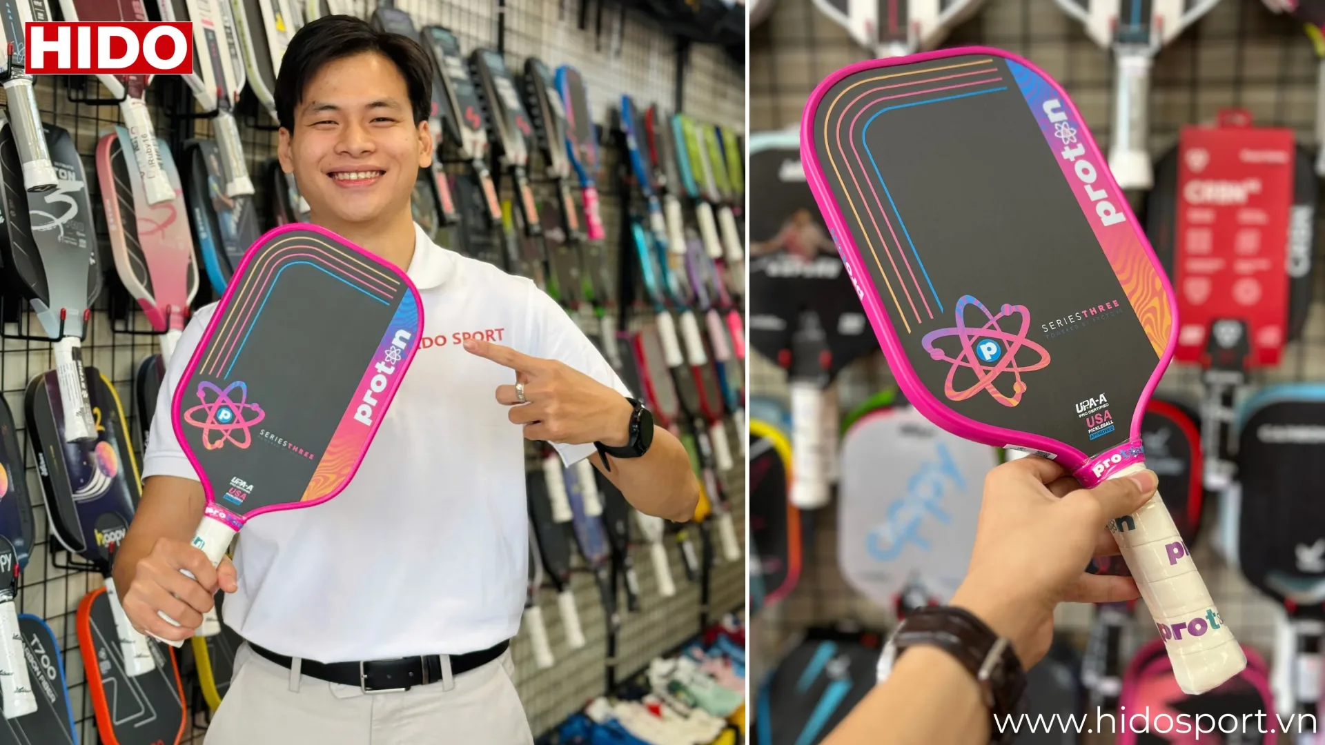 Vot Pickleball Proton Series Three Flamingo