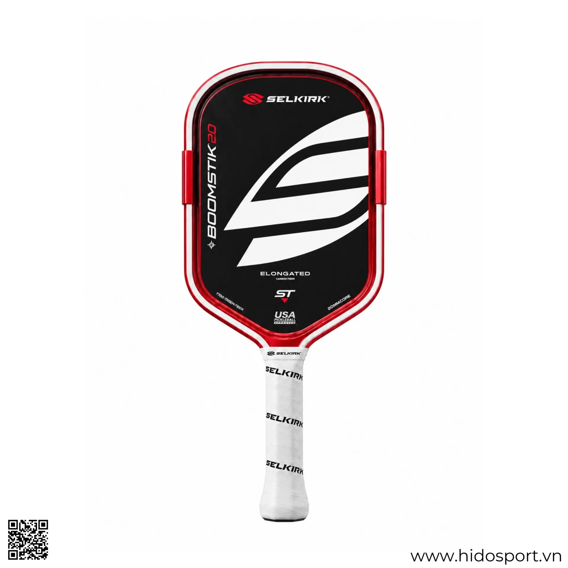 (TITLE)% Vợt Pickleball Selkirk Boomstik ST Elongated Black Red Tại HIDO SPORT