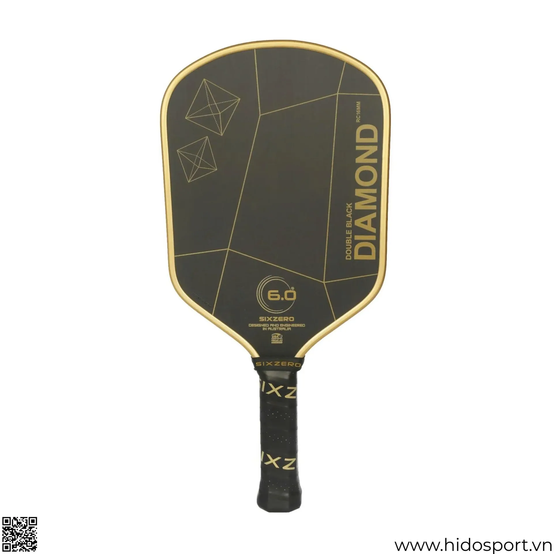 Vot Pickleball Six Zero Double Black Diamond Gold Limited Edition