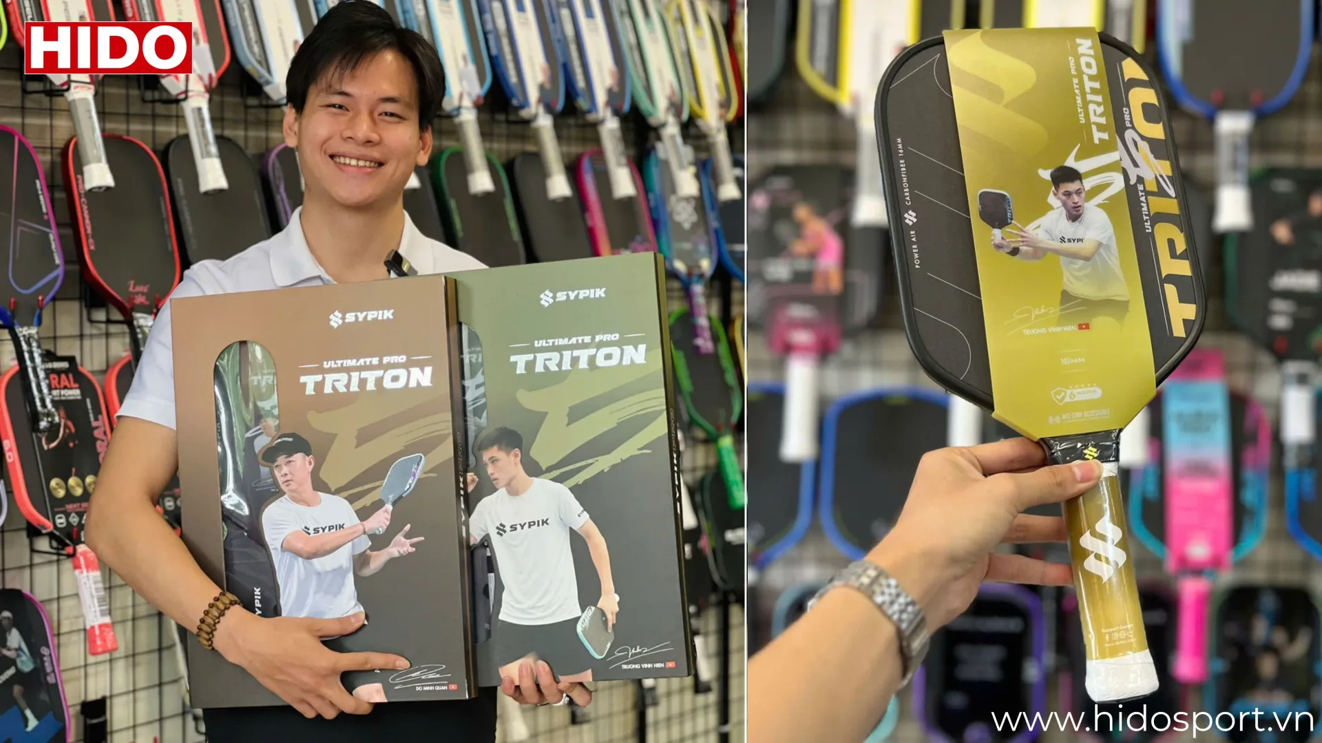 Vot Pickleball Sypik Triton 5 Tai Hido