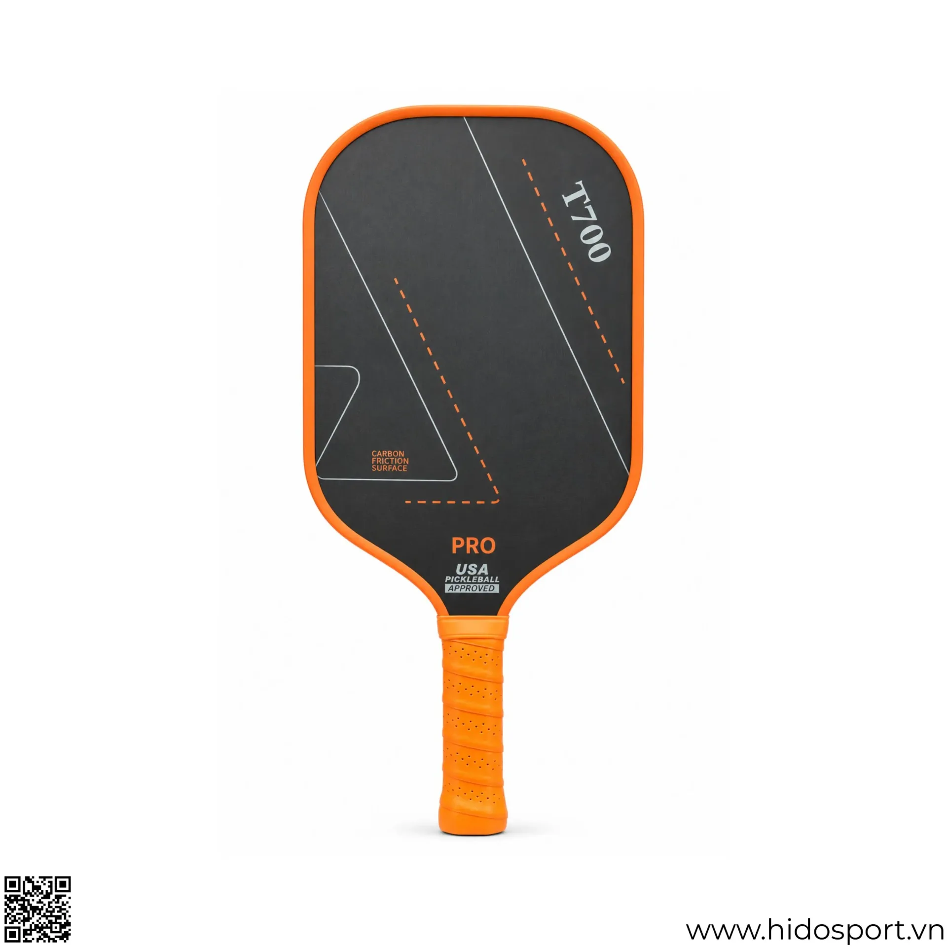 (TITLE)% Vợt Pickleball T700 Đen Cam